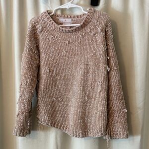 Girls size 8  Pink  Distressed Sweater